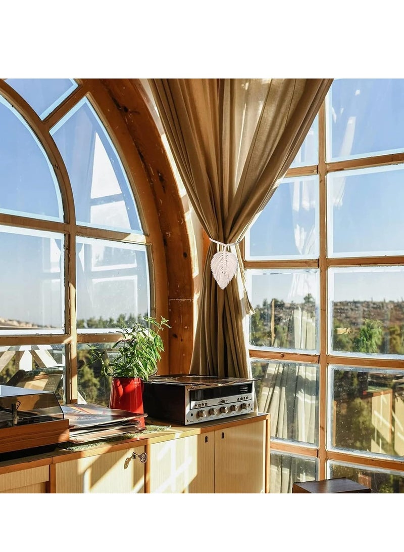 بيوينتي عُقَد ستائر مُحَاكَة يَدَوِيًا من الخيوط القُطنية، بتصميم ريفي بوهيمي لتثبيت الستائر وزَخْرَفَة المَنازِل - Image 4